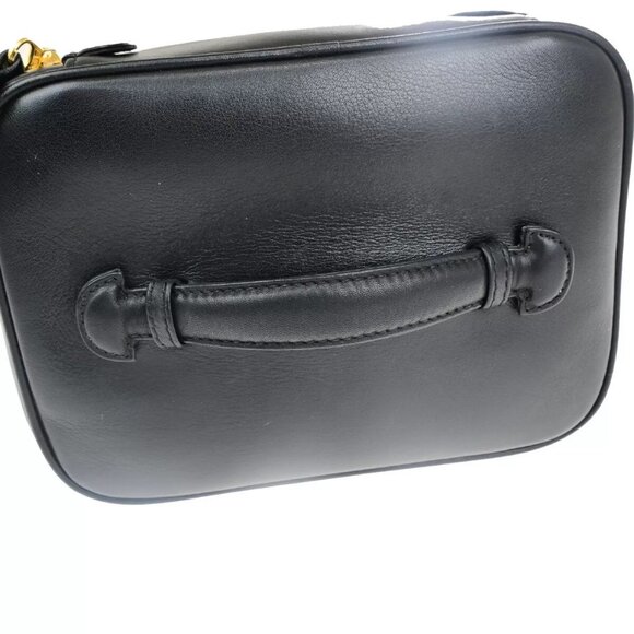 CHANEL CC Logo Bicolore Vanity Hand Bag Leather Black GHW Italy authentic - Picture 9 of 15
